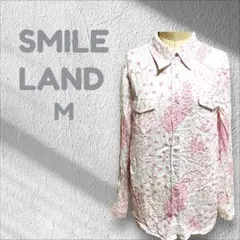 スマイルランド SMILE LAND シャツ ブラウス フラワー 桜 Mサイズのサムネイル