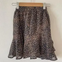 豹柄フリルスカート 100