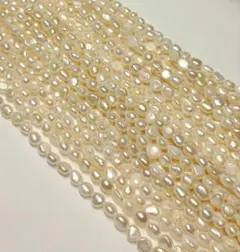 淡水パール　バロック　約6mm 2本セット