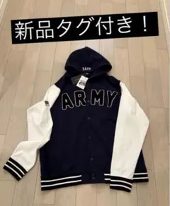 【新品タグ付き】BROWNY∕ ARMYフード付きスタジャン∕ネイビー