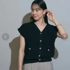 peanuts様専用　Mystrada 新品　ゆるベスト ネイビーのサムネイル