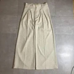 【美品】CLELワイドスラックス ツータック リネン きれいめ カジュアル 韓国