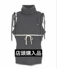 ANDMARY Adele ribbon tank GRAY - メルカリ