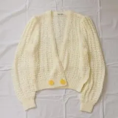 Saint Joie 透かし編み サマーニット カーディガン アイボリー Mのサムネイル