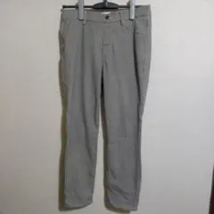 【UNIQLO】スキニーパンツ ストライプ XLサイズ グレー