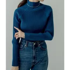 【mystic】ハイネックリブニット