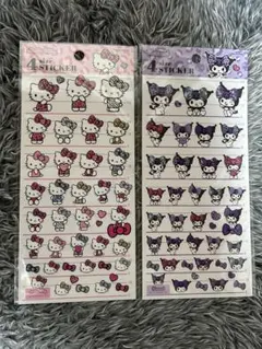 ハローキティ クロミ 4サイズステッカー ひょう　　　　　　ゼブラ ギャルキティ