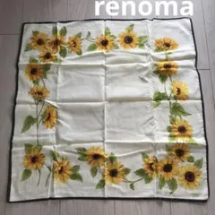 renoma レノマ　ひまわり柄 ハンカチ