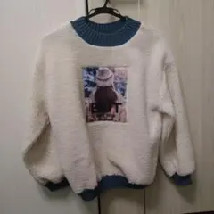 アイボリー フリースセーター 長袖