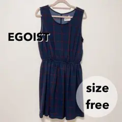 EGOIST エゴイスト ワンピース ノースリーブ チェック柄 レトロ ドレスのサムネイル