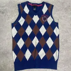 ZOY ゾーイ ダイヤモンドパターンアーガイル ベスト サイズ40 L
