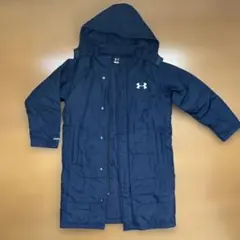 アンダーアーマー　ネイビー フード付き中綿コート サイズYMD