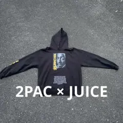 かっちん様専用2PAC × JUICE 90sコラボ ブラックパーカー Lサイズ