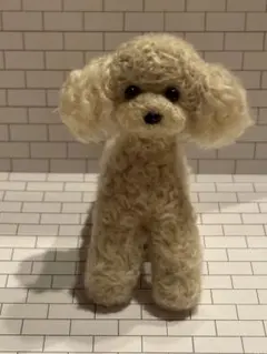 手作り羊毛フェルト犬ぬいぐるみ