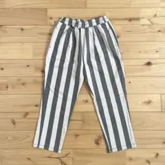 美品　BREEZE シェフパンツ　ズボン　ストライプ　ウエストゴム　120cm