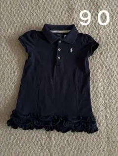 Ralph Lauren ネイビー フリルワンピース 90