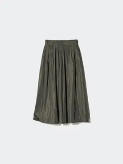 ユニクロ　ボリュームギャザースカート オリーブ　美品