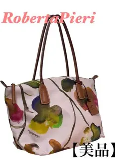 【美品】ロベルタピエリ トートバッグ 花柄 A4