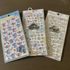 シール　スティッチ　ぷくぷくあわわちゃん　シマエナガ