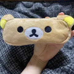 リラックマ風】ふわふわ ペンケース 筆箱 ポーチ 小物入れ 可愛い 癒し