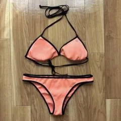 ROXY ビキニ セパレート 水着 オレンジ　ブラック Mのサムネイル
