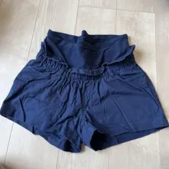 H&M マタニティ ショートパンツ ネイビー