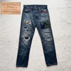 POLO RALPH LAUREN パッチワーク デニム ダメージ加工