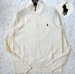 ✨極美品/24AW/XL相当✨ポロラルフローレン ドライバーズ ケーブルニット