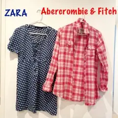 Abercrombie & Fitch★長袖シャツと、ZARAのワンピース♡