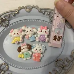 デコレーションパーツ アニマルモチーフ 5個セットmikko