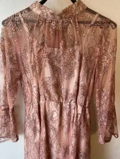 総レース ワンピース テラコッタ 結婚式/演奏会/二次会 niana