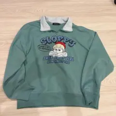 CHIP CLIP ハーフジップ スウェット グリーン