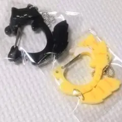 【新品】しっぽふりふり にゃんこカラビナ ちゃとら・くろ2種まとめ売り