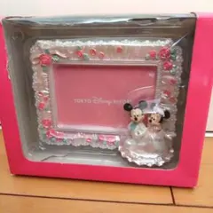 ミッキー＆ミニーフォトフレーム　ウェディング　レトロ　激レア