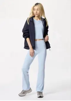 ユニクロ エアリズム ソフトリブ フレアレギンス 新品未使用 タグ付き