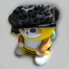 新品・タグ付き　ベレー帽　レオパード柄ヒョウ柄アニマルグレーユニセックス　フリー