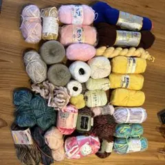 毛糸セット 多色 さまざまな素材　ビクター　カネボウ他