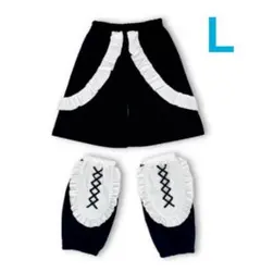 ②　しまむら　ぬた　パンツ＋レッグウォーマー　ブラック・L