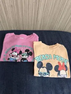 ミッキー ミニー futafuta リトシー Tシャツ 2枚セット