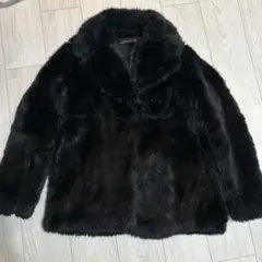ZARA ブラックファーショートジャケット
