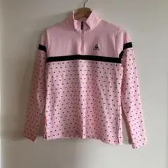 ルコックスポルティフ ゴルフ 長袖 ハーフジップシャツ レディース L ピンク