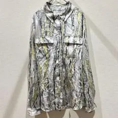 Calvin Klein 【M】総柄シャツ 長袖 レディース カルバンクライン