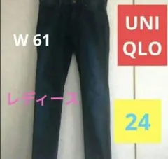 UNIQLO レディース スキニージーンズ M相当 デニム インディゴ　W61