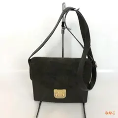 ESCADA エスカーダ レザー コーデュロイ スエード フラップ