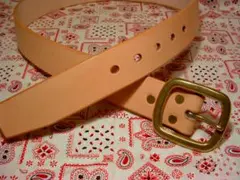 6ミリ厚 ヌメ革 ベルト G3バックル 極厚 ベルト