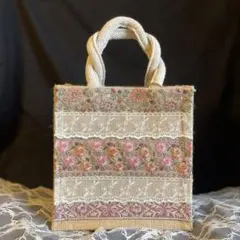 No．5手作り 藤井風 蝶と花のトートバッグ - メルカリ