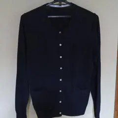 シンプルライフ　ネイビー 刺繍付きカーディガンのサムネイル