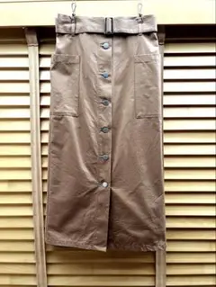 GU ベージュ タイトスカート　M