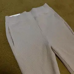 未使用 UNIQLO リブレギンスパンツ　ベージュ