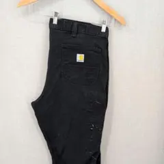 カーハート ワークパンツ ストレッチ 102291 W40L28 ブラック 古着